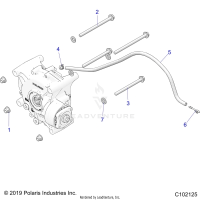 DRIVE TRAIN, GEARCASE MOUNTING, REAR - A25SVA85A4 (C102125)