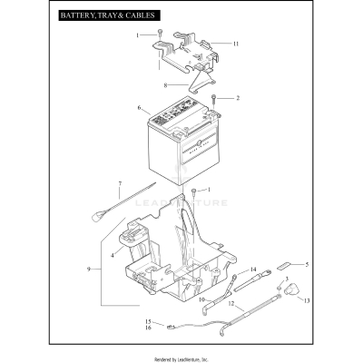 BATTERY, TRAY & CABLES