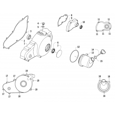 MAGNETO SIDE ENGINE COVERS