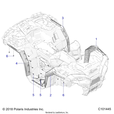 BODY, FENDER FLARES - A25SXE95PP (C101445)