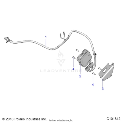ELECTRICAL, VOLTAGE REGULATOR AND MOUNTING - A19SWE57B1 [C101842]