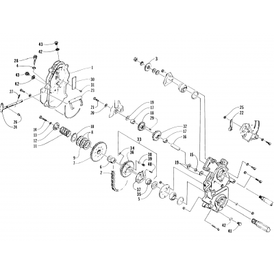 DRIVE/REVERSE DROPCASE ASSEMBLY