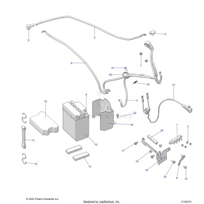 ELECTRICAL, BATTERY - A24S6E57A1 (C102473)