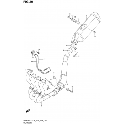 MUFFLER (GSX-R1000L4 E28)