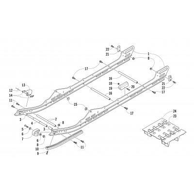 SLIDE RAIL AND TRACK ASSEMBLY