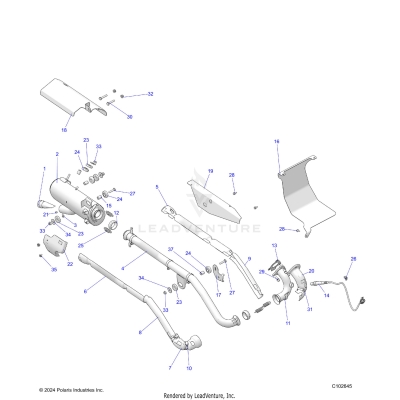 ENGINE, EXHAUST - A25SKE57C1/CK/E1/EK (C102645)