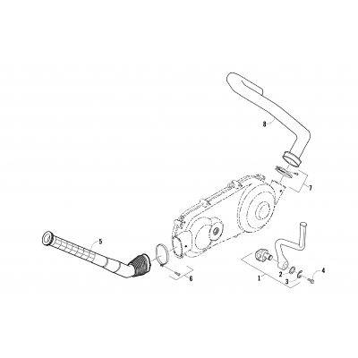 KICK STARTER AND COOLING DUCT ASSEMBLY