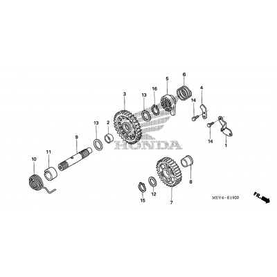 KICK STARTER SPINDLE