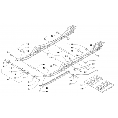 SLIDE RAIL AND TRACK ASSEMBLY