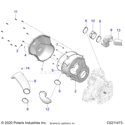 BODY, CLUTCH COVER - A23SXE95PG/PK (C0211473)