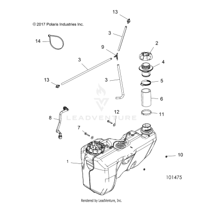 BODY, FUEL TANK - A19SXE95FR (101475)