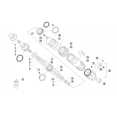 REAR SUSPENSION FRONT ARM SHOCK ABSORBER