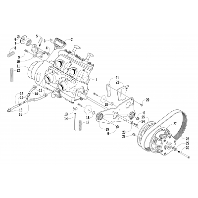 ENGINE AND RELATED PARTS