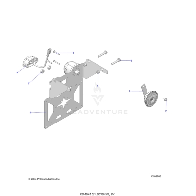 ELECTRICAL, HORN and LICENSE PLATE LIGHT - A25SDE57P2 (C102703)