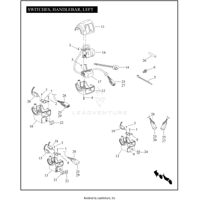 SWITCHES, HANDLEBAR, LEFT