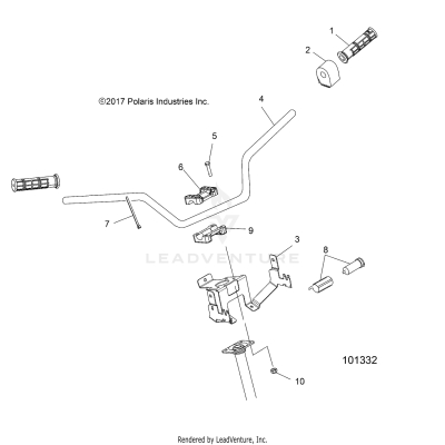 STEERING, HANDLEBAR and CONTROLS - A20SUE57D5 (101332)