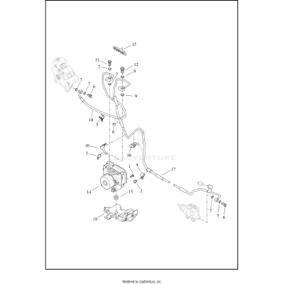 BRAKE LINES AND MODULE, REAR - ABS