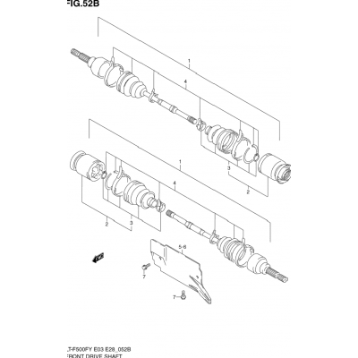 FRONT DRIVE SHAFT (MODEL K1/K2)