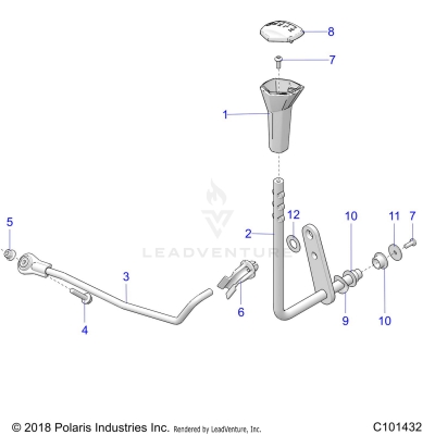 DRIVE TRAIN, GEAR SELECTOR - A25SYY95AH (C101432)