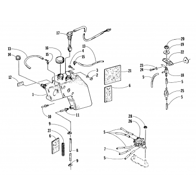 OIL TANK AND FUEL PUMP