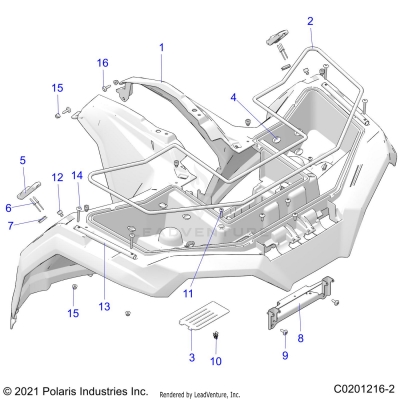 BODY, FRONT CAB - A24SEA57A1/A3/A6/A9 (TO 2/28/2024] (C0201216-2)