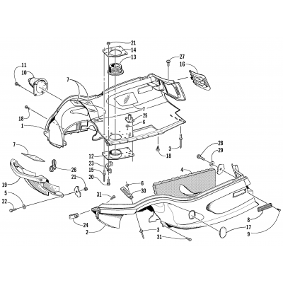 BELLY PAN AND FRONT BUMPER ASSEMBLY