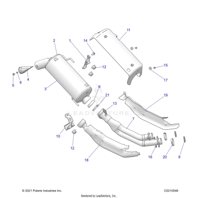 ENGINE, EXHAUST - A25SXZ85A9/AM/AP (C0210548)
