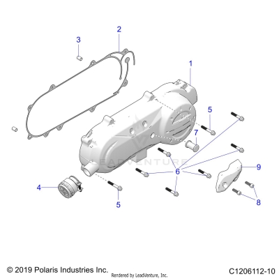 DRIVE TRAIN, CLUTCH COVER AND DUCTING - A25HBA07B5/B7 (C1206112-10)