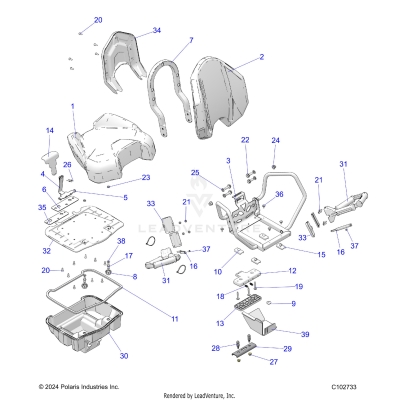 BODY, SEAT, PASSENGER - A25SYY95AH (C102733)
