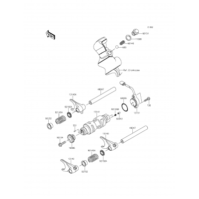 Gear Change Drum/Shift Fork(s)