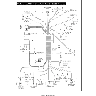 WIRING HARNESS, INTERCONNECT - FLHT & FLHX
