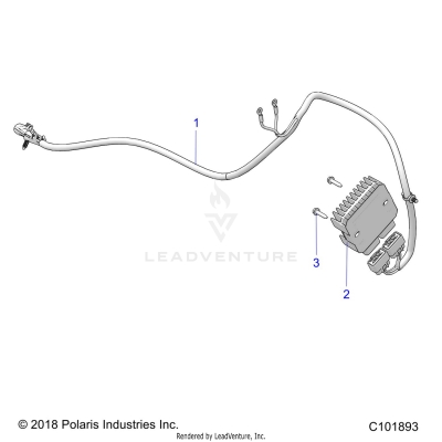 ELECTRICAL, VOLTAGE REGULATOR AND MOUNTING - A19S6E57B1 [C101893]