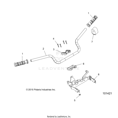 STEERING, HANDLEBAR and CONTROLS - A19SXE95FR (101421)
