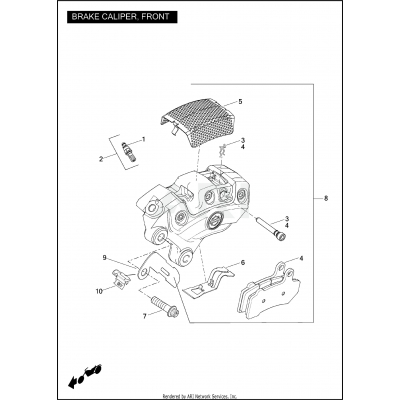 BRAKE CALIPER, FRONT