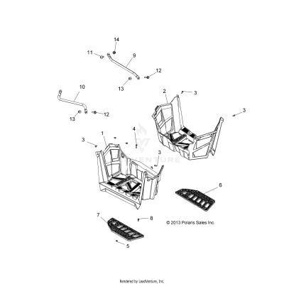 BODY, FOOTWELLS - A19SVS95CR/ER [49ATVFOOTWELL14850SCRAM]