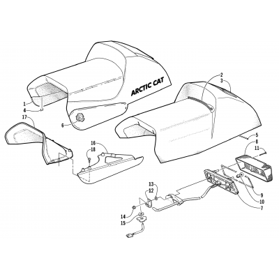 SEAT AND TAILLIGHT ASSEMBLY