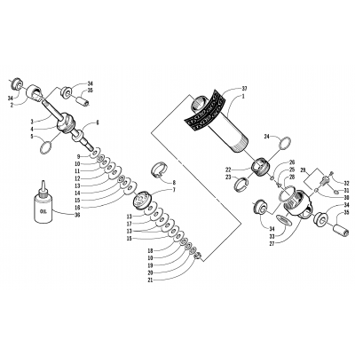 REAR SUSPENSION REAR ARM SHOCK ABSORBER