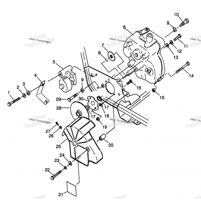 Gearcase/Brake Mounting Sport 400L