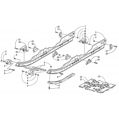 SLIDE RAIL AND TRACK ASSEMBLY