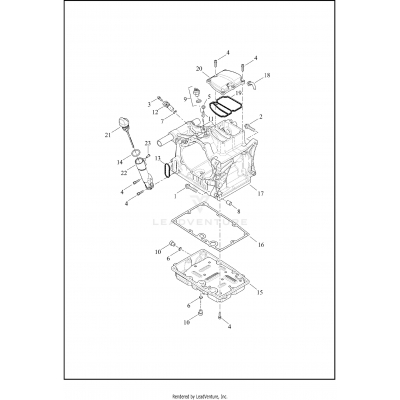 TRANSMISSION HOUSING, TOP COVER AND OIL PAN