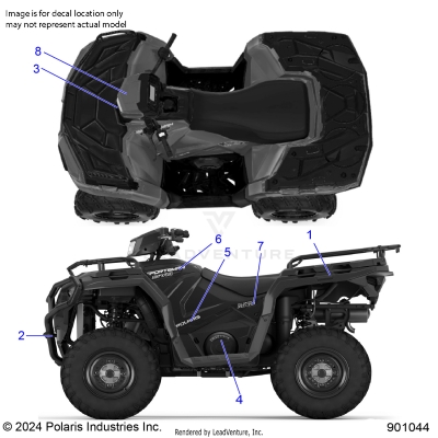 BODY, DECALS, GRAPHIC - A25SEE57A1/A3/A6/A9/B1/B3/B6/B9 (901044)