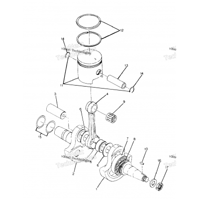 Crankshaft & Piston Assembly Trail Blazer