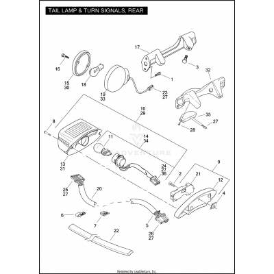 TAIL LAMP & TURN SIGNALS, REAR