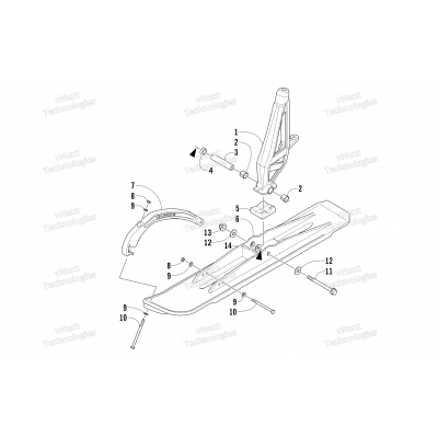 SKI AND SPINDLE ASSEMBLY