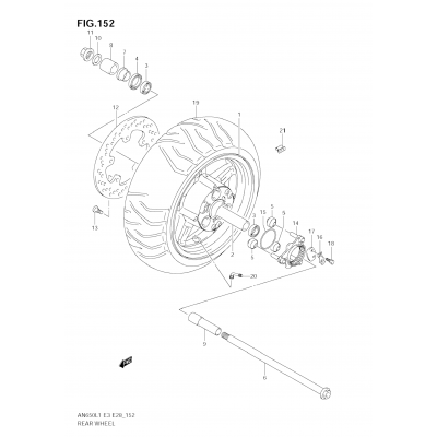 REAR WHEEL (AN650 L1 E3)