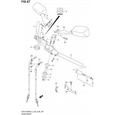 HANDLEBAR (GSX1300RAL4 E03)