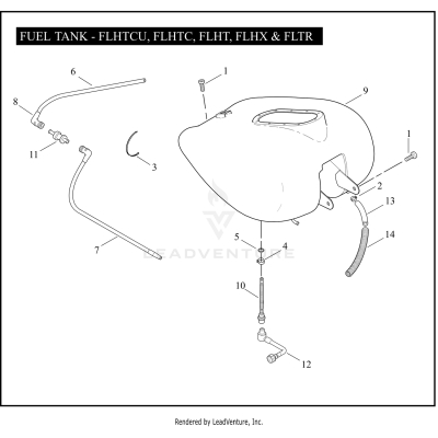 FUEL TANK - FLHTCU, FLHTC, FLHT, FLHX & FLTR