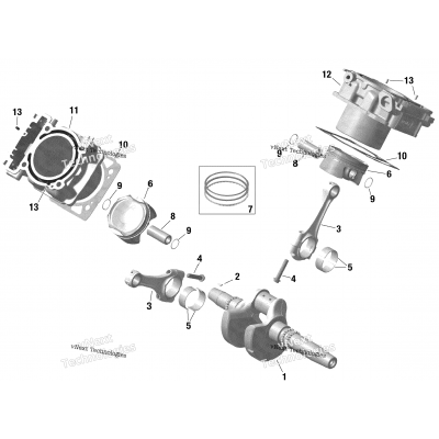 Rotax - Crankshaft, Piston And Cylinder