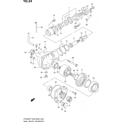 FINAL BEVEL GEAR (FRONT)(MODEL W/X/Y)