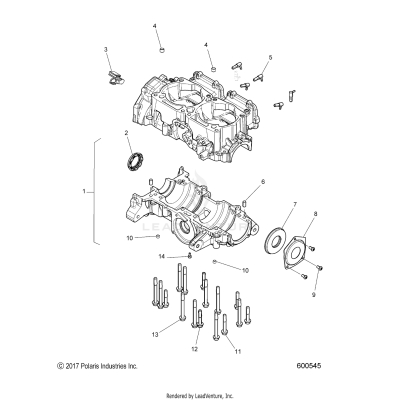 ENGINE, CRANKCASE - S19EGK8PS ALL OPTIONS (600545)